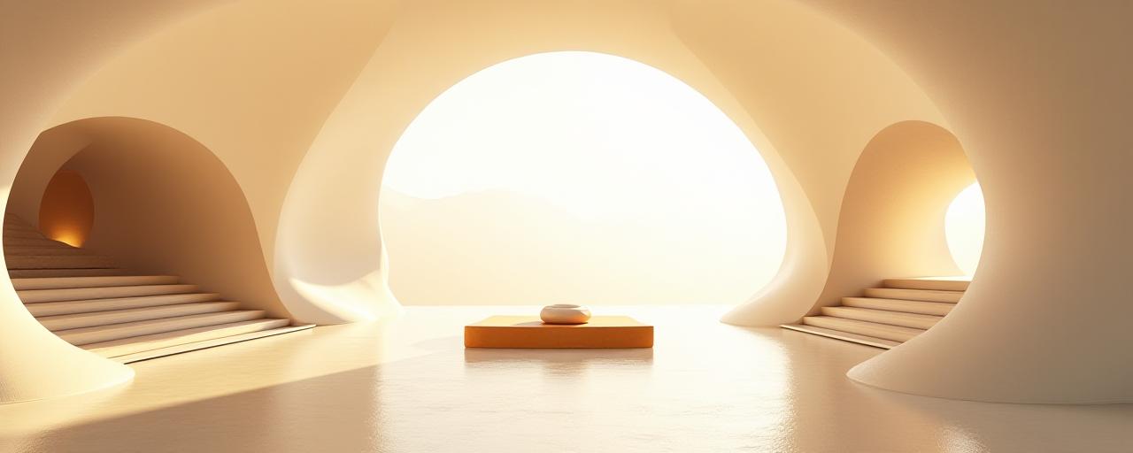 Abstract architectural detail with soft lighting